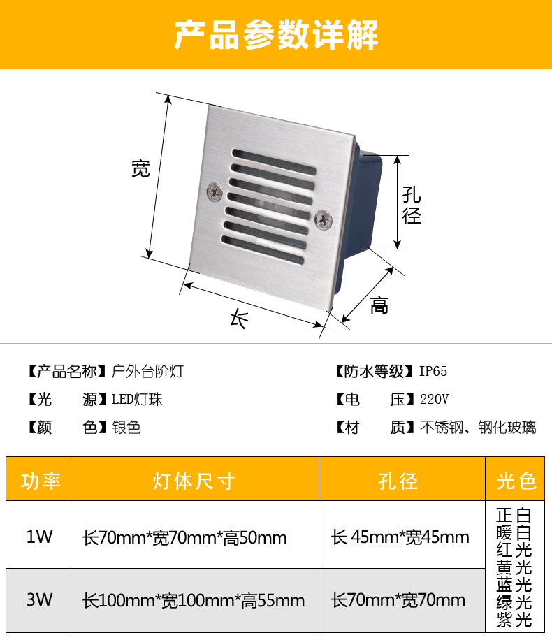戶外臺階燈LED壁燈